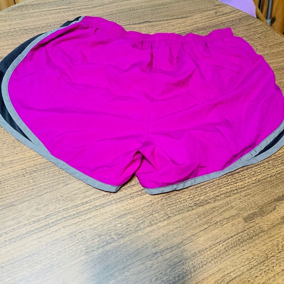 Nike Women's Fuchsia and Black Athletic Shorts - Picture 2 of 4